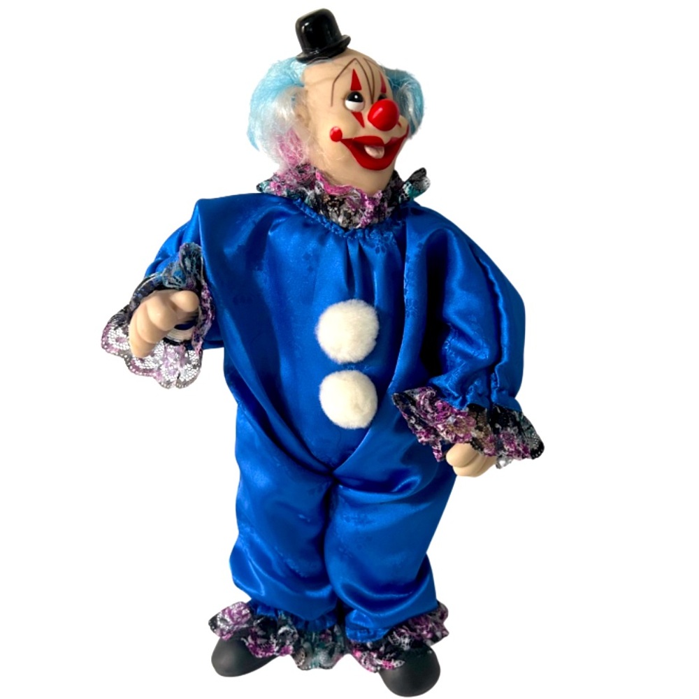 Vintage Clown Doll Soft Body Plastic 12”